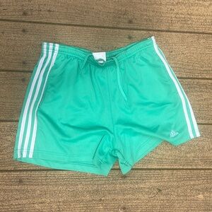 Adidas Drawstring Athletic Shorts W/ Pockets - M - Mint Green